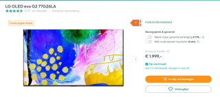 LG G2 OLED evo Gallery Edition 77" Zilver voor €1.999 bij Artandcraft