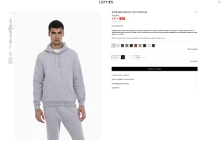 Sudadera básica capucha ajustable con cordón Hombre por solo 5,99€