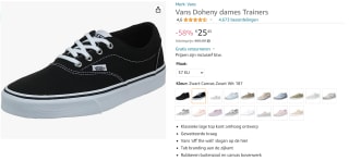 Vans Doheny Sneakers Dames voor €25,45 bij Amazon NL
