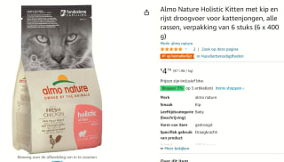 Prijsfout! Almo Nature Cat Holistic Kitten - Kattenvoer 6 x 400 g voor €4,79 bij Amazon