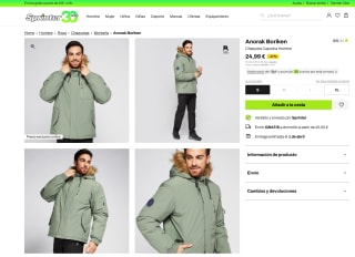 Chaqueta Anorak con capucha Hombre Boriken por solo 24,99e€