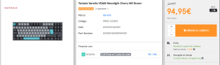 Teclado Varmilo VEA88 Moonlight Cherry MX Brown por 94,95€