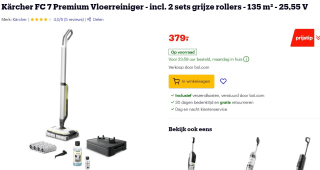 Kärcher FC 7 Premium Vloerreiniger voor €379 bij Bol.com