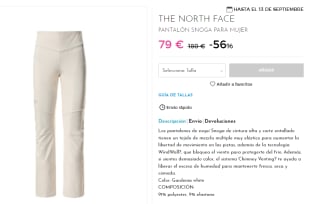 Pantalones para Mujer The North Face Snoga por 79€