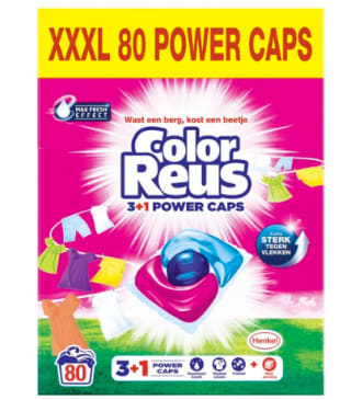 Witte Reus Color Reus Power Caps 80 stuks voor €11,99 bij Kruidvat