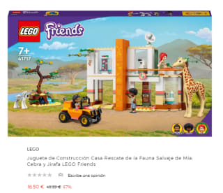 Lego Friends Rescate De La Fauna Salvaje De Mia por 16.5€