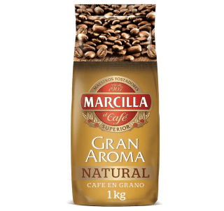 1KG Marcilla Café Natural En Grano por 8,50€
