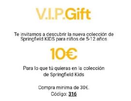 Código 10€ Descuento Springfield y 30€ Ahorro en Colección KIDS