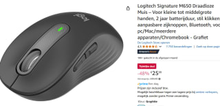Logitech Signature M650 - Draadloze Muis - Graphite voor €25,99 bij Amazon