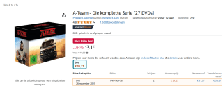 A-Team - De complete Serie DVD Box Set voor €31,27 bij Amazon