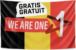 Gratis We Are One Belgische vlag