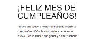 -25% descuento por el día de nuestro cumpleaños en Nike