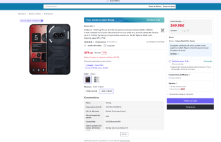 Nothing Phone (2a) 8GB 128GB por solo 249,90€