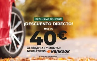 Hasta 40€ de Descuento en neumáticos Hankook.