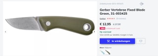 Gerber Vertebrae Fixed Blade mes groen voor €12,95 bij KnivesandTools