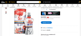 Jean Paul Gaultier - Le Male Pride Edicion Limitada Edt 125Ml por $67.890