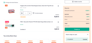 Huggies Ultra Comfort Pañal Braguita Disney Talla 5 (12-17 kg) 104 uds por 14,09€