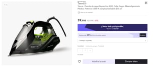 Plancha de vapor - Taurus Geyser ECO 3000, Sistema antical, golpe de vapor de 200 g/min por 31.98€