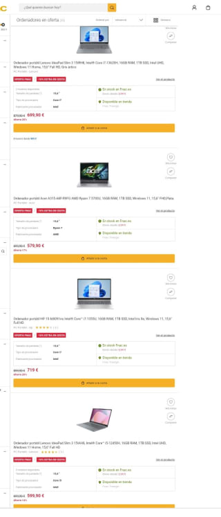 Hasta -20% de Descuento en Ordenadores en fnac.