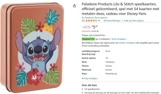 Disney Stitch kaartspel voor €5,49 bij Bol