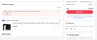 Consola PlayStation 5 Slim Edición Digital por 334,90€