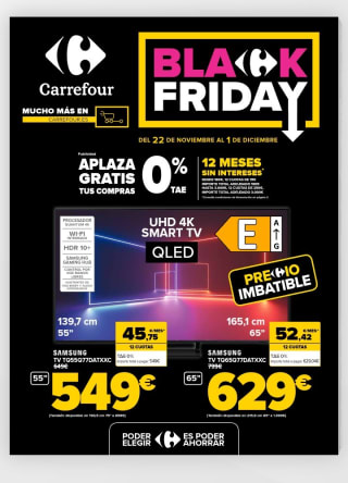Folleto Black Friday en Carrefour.