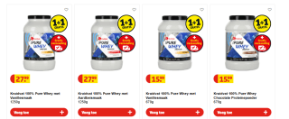 Kruidvat Whey en Creatine 1+1 gratis