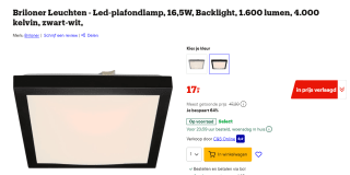 Briloner Leuchten LED-paneel voor €13 bij Bol