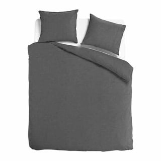 Linnen - Donker Grijs Dekbedovertrek - 200 x 200/220 cm voor €14,99 bij Dekbeddiscounter