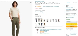 Pantalones Dockers Alpha Original Khaki por 29.90€