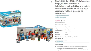 Playmobil Werkplaats met Vespa (71620) voor €31,99 bij Amazon