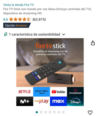 Fire TV Stick con mando por voz Alexa (incluye controles del TV) / Mando por voz Alexa Proa solo 26,90€