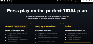 Tidal Individual Plan for only £2.07 Per Month