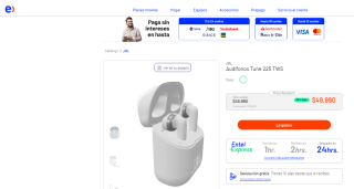 Audífonos JBL Tune 225 TWS Inalámbricos por $49.990