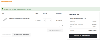 €100 korting op Heatstrip Elegance 1800 Watt Heater bij Roost Buitenkoken