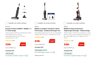 Tot 30% korting op vloer-en vlekkenreinigers, van bv Bissell, Ryer en Karcher bij Bol