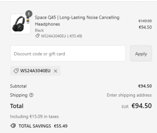Space Q45 noise cancelling headset voor €94,50 bij Soundcore