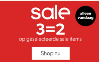 3 halen 2 betalen op geselecteerde sale items bij Wehkamp