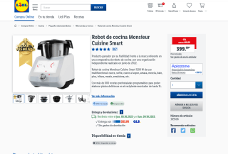 Robot de cocina Monsieur Cuisine smart por solo 399,99€