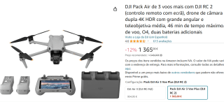 DJI Air 3 Fly More Combo met DJI RC 2 voor €1365 bij Amazon