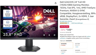 Dell G2422HS 24" Full HD Gaming Monitor voor €149 bij Amazon.nl