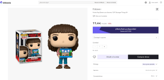 Figura Funko Pop Eleven con dioramade la serie Stranger Things S4 por 16,99€