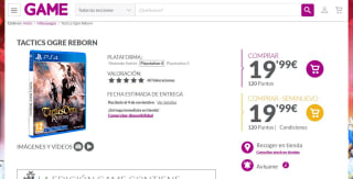juego Tactics Ogre Reborn para PS4 por 19,99€
