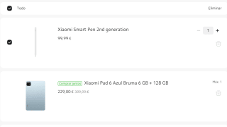 Tablet Xiaomi Pad 6 de 6GB/128GB + Xiaomi Smart Pen 2nd por 263,19€