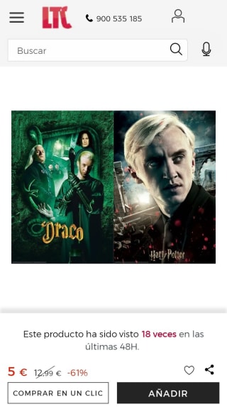 Puzzle scratch Draco Malfoy 150 piezas por 5€.