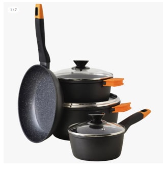 Bateria de cocina de 7 piezas San Ignacio Energy por 54.39€ (Cuenta Nueva 42.39€)