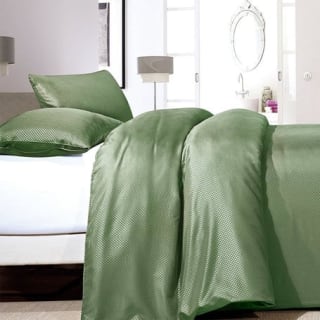 Zensation Satin Point Green Dekbedovertrek 140 x 200/220 voor €4,95 bij Dekbed-discounter
