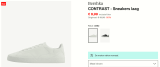 Berschka CONTRAST sneakers wit voor €9,99 bij Zalando