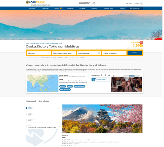 Osaka, Kioto y Tokio con Maldivas 14 Noches Hoteles 3* +Desayunos + Vuelos + Traslados+Seguros desde 1,995€