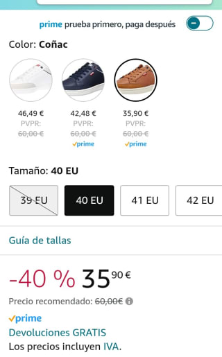 Levi's Billy 2.0, Zapatillas Hombre por 35,90€.